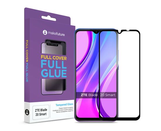 Стекло защитное MakeFuture ZTE Blade 20 Smart Full Cover Full Glue (MGF-ZB20S)