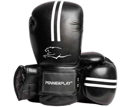 Боксерские перчатки PowerPlay 3016 16oz Black/White (PP_3016_16oz_Black/White)