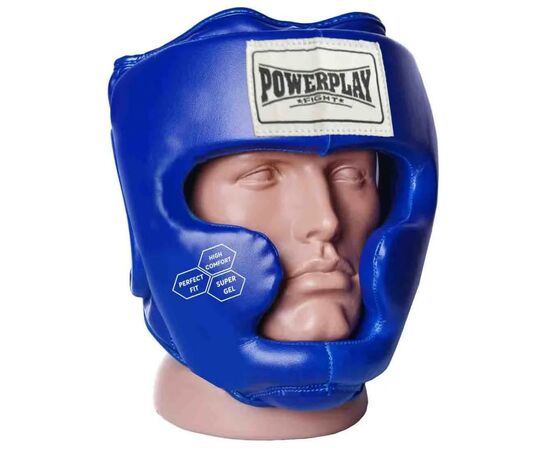 Боксерский шлем PowerPlay 3043 S Blue (PP_3043_S_Blue), изображение 2 Боксерский шлем PowerPlay 3043 S Blue (PP_3043_S_Blue), изображение 2