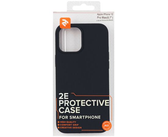 Чехол для моб. телефона 2E Apple iPhone 12 Pro Max (6.7"), Liquid Silicone, Black (2E-IPH-12PRM-OCLS-BK), изображение 3