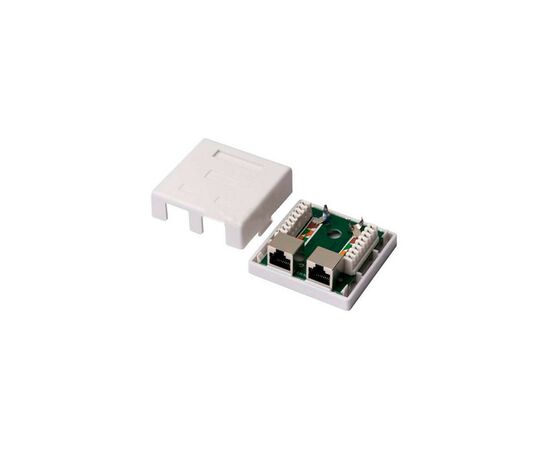 Компьютерная розетка RJ45 x2 STP 5e Kingda (KD-WP6037-C5e), изображение 2 Компьютерная розетка RJ45 x2 STP 5e Kingda (KD-WP6037-C5e), изображение 2