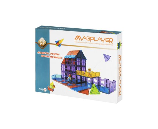 Конструктор Magplayer магнитные плитки 112 эл. (MPL-112)