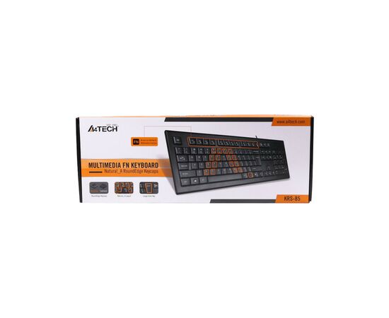 Клавіатура A4Tech KRS-85 USB Black, зображення 2 Клавіатура A4Tech KRS-85 USB Black, зображення 2