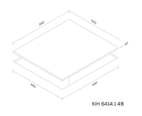 Варочная поверхность Kernau KIH 6414.1-4B, изображение 2 Варочная поверхность Kernau KIH 6414.1-4B, изображение 2