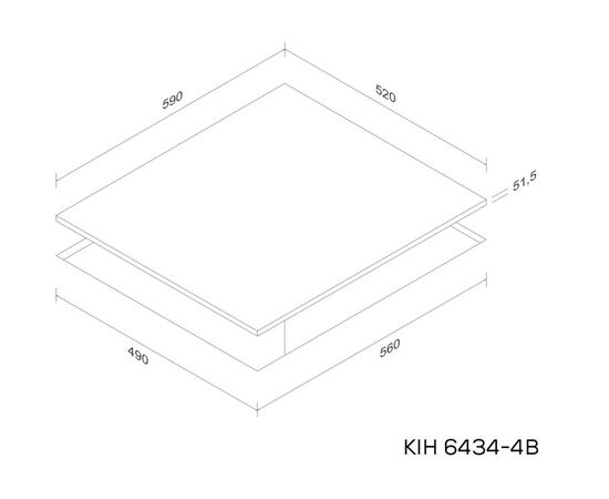 Варочная поверхность Kernau KIH 6434-4B, изображение 2 Варочная поверхность Kernau KIH 6434-4B, изображение 2