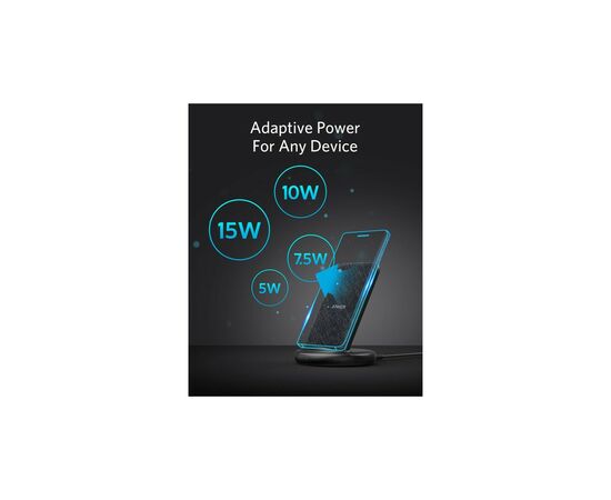 Зарядное устройство Anker PowerWave II Stand 5/7.5/10/15W (Black+Gray) (B2529GF1), изображение 2 Зарядное устройство Anker PowerWave II Stand 5/7.5/10/15W (Black+Gray) (B2529GF1), изображение 2