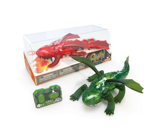 Интерактивная игрушка Hexbug Нано-робот Dragon Single на ИК управлении, зеленый (409-6847 green)
