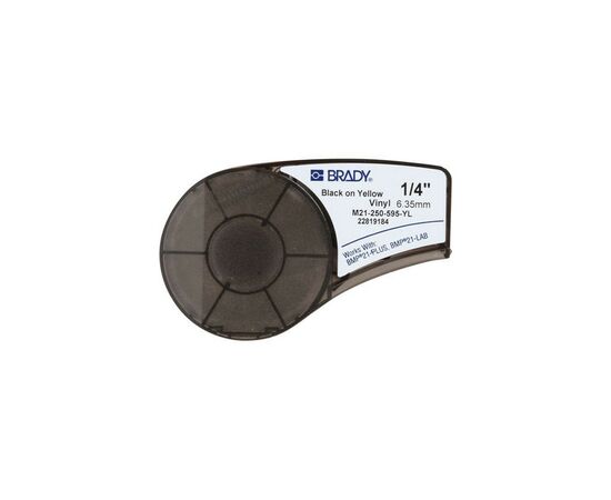 Стрічка для принтера етикеток Brady M21-250-595-YL, vinyl, 6.35mm/6.4m. Black on Yellow (M21-250-595-YL)