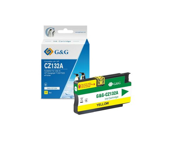 Картридж G&G HP Designjet T120/T520 Yellow (G&G-CZ132A)
