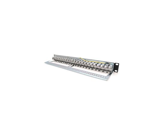 Патч-панель 19" 24хRJ-45 FTP 1U cat.6A, w Organizer Pipo (PP247191UFTP), зображення 2 Патч-панель 19" 24хRJ-45 FTP 1U cat.6A, w Organizer Pipo (PP247191UFTP), зображення 2