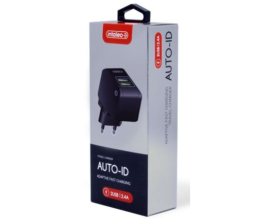 Зарядний пристрій Intaleo TCA242 (2USB2,4A) (black) (1283126491733), зображення 2 Зарядний пристрій Intaleo TCA242 (2USB2,4A) (black) (1283126491733), зображення 2