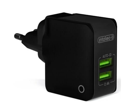 Зарядний пристрій Intaleo TCA242 (2USB2,4A) (black) (1283126491733)
