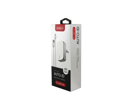 Зарядний пристрій Intaleo TCG242 (2USB2,4A) + Lightning cable white (1283126477454), зображення 2 Зарядний пристрій Intaleo TCG242 (2USB2,4A) + Lightning cable white (1283126477454), зображення 2