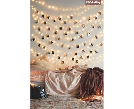 Гирлянда ColorWay Светодиодная с прищепками для фото 40 LED/4.2M USB (CW-LCP-40L42BU), изображение 8 Гирлянда ColorWay Светодиодная с прищепками для фото 40 LED/4.2M USB (CW-LCP-40L42BU), изображение 8