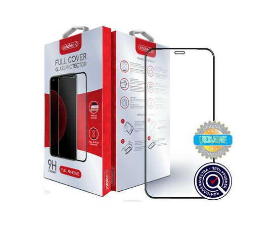 Стекло защитное Intaleo Full Glue Apple iPhone 12 (black) (1283126506406)
