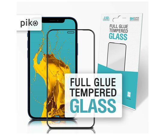 Скло захисне Piko Full Glue Apple Iphone 12 (black) (1283126506444)