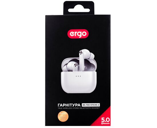 Наушники Ergo BS-700 Sticks 2 White, изображение 10 Наушники Ergo BS-700 Sticks 2 White, изображение 10
