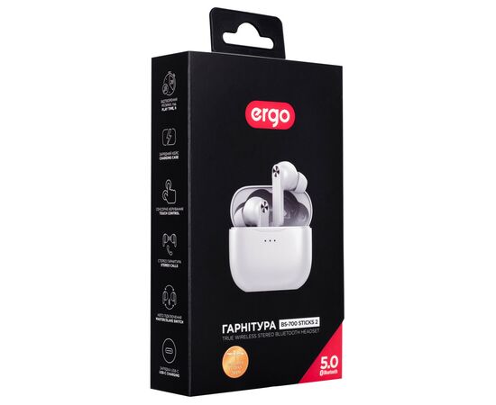 Наушники Ergo BS-700 Sticks 2 White, изображение 9 Наушники Ergo BS-700 Sticks 2 White, изображение 9