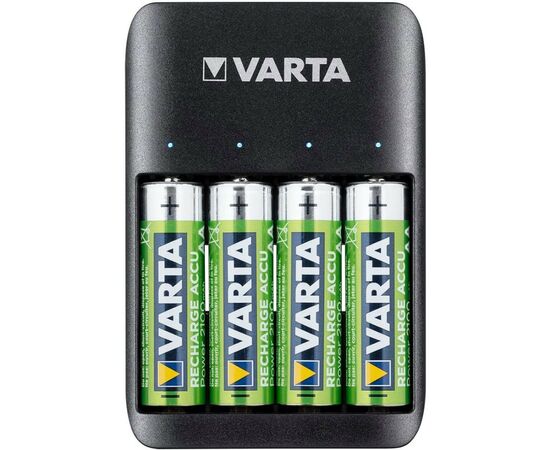 Зарядний пристрій для акумуляторів Varta Value USB Quattro Charger + 4шт. AA 2100 mAh (57652101451), зображення 2 Зарядний пристрій для акумуляторів Varta Value USB Quattro Charger + 4шт. AA 2100 mAh (57652101451), зображення 2