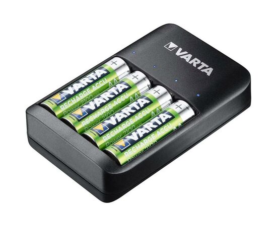 Зарядний пристрій для акумуляторів Varta Value USB Quattro Charger + 4шт. AA 2100 mAh (57652101451), зображення 3 Зарядний пристрій для акумуляторів Varta Value USB Quattro Charger + 4шт. AA 2100 mAh (57652101451), зображення 3