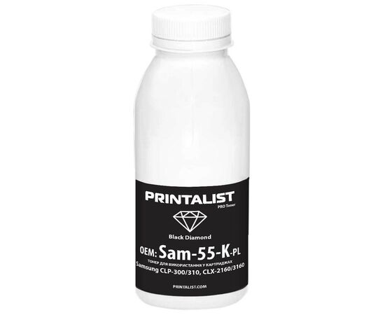 Тонер SamsungCLP-300/310,CLX-2160/3160 55г Black Printalist (Sam-55-K-PL)