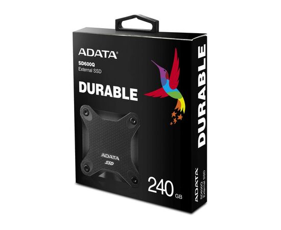 Накопитель SSD USB 3.2 240GB ADATA (ASD600Q-240GU31-CBK), изображение 4 Накопитель SSD USB 3.2 240GB ADATA (ASD600Q-240GU31-CBK), изображение 4
