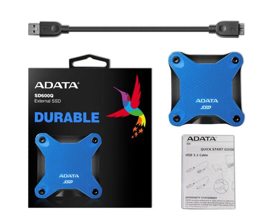 Накопитель SSD USB 3.2 240GB ADATA (ASD600Q-240GU31-CBL), изображение 6 Накопитель SSD USB 3.2 240GB ADATA (ASD600Q-240GU31-CBL), изображение 6