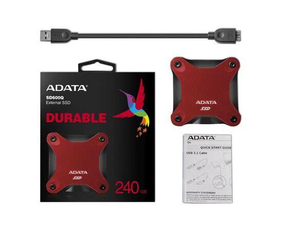 Накопитель SSD USB 3.2 240GB ADATA (ASD600Q-240GU31-CRD), изображение 7 Накопитель SSD USB 3.2 240GB ADATA (ASD600Q-240GU31-CRD), изображение 7