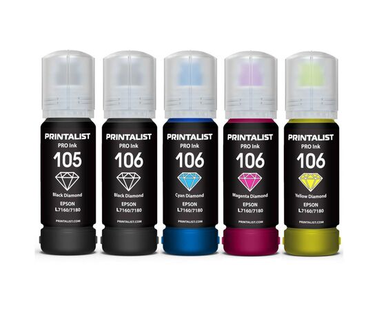 Чернила Printalist Epson L7160/7180 5х70г BP/PB/C/M/Y (PL105SET)