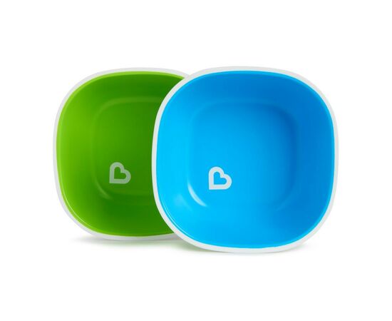 Тарілка дитяча Munchkin Splash Bowls 2 шт. Зелена та блакитна (46725.01)