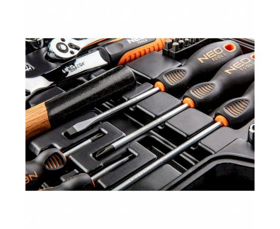 Набор инструментов Neo Tools 100 ед., 1/4 ", 1/2", CrV, кейс (08-920), изображение 4 Набор инструментов Neo Tools 100 ед., 1/4 ", 1/2", CrV, кейс (08-920), изображение 4