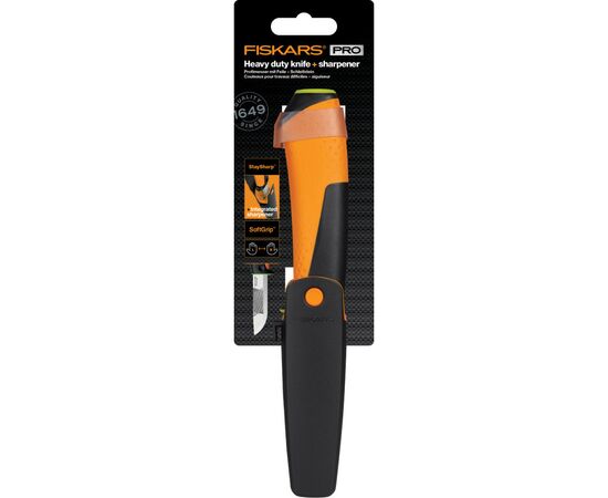 Нож Fiskars для тяжелых работ с точилом Hardware (1023619), изображение 3 Нож Fiskars для тяжелых работ с точилом Hardware (1023619), изображение 3