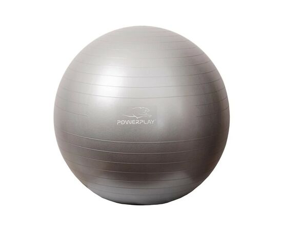 Мяч для фитнеса PowerPlay 4001 75см Silver + насос (PP_4001_75_Silver), изображение 2 Мяч для фитнеса PowerPlay 4001 75см Silver + насос (PP_4001_75_Silver), изображение 2