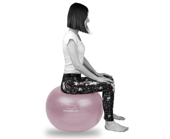 М'яч для фітнесу PowerPlay 4001 75см Voilet + насос (PP_4001_75_Voilet), зображення 3 М'яч для фітнесу PowerPlay 4001 75см Voilet + насос (PP_4001_75_Voilet), зображення 3