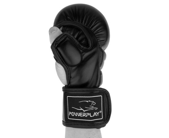 Рукавички для MMA PowerPlay 3026 L Black (PP_3026_L_Black), зображення 3
