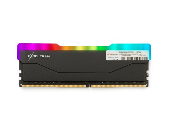 Модуль пам'яті для комп'ютера DDR4 16GB 3600 MHz RGB X2 Series Black eXceleram (ERX2B416369C)