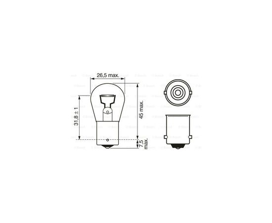 Автолампа Bosch 21W (1 987 301 017), изображение 5 Автолампа Bosch 21W (1 987 301 017), изображение 5