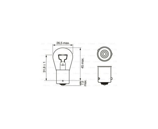 Автолампа Bosch 21W (1 987 302 703), изображение 5 Автолампа Bosch 21W (1 987 302 703), изображение 5