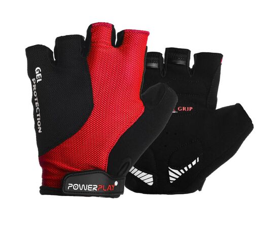 Велорукавиці PowerPlay 5028 Black/Red M (5028C_M_Red)