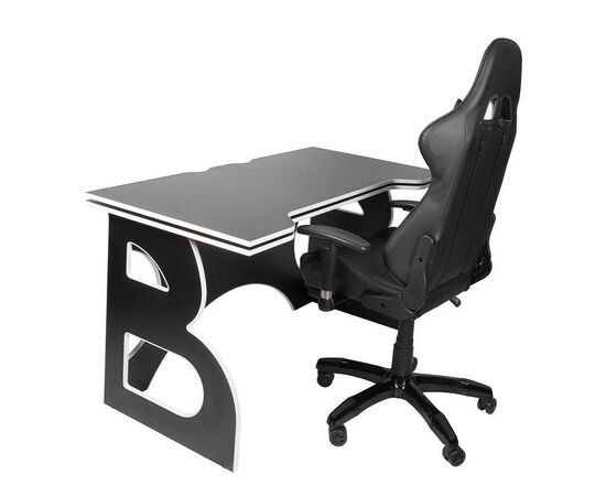 Комплект геймерской мебели Barsky Black/White (HG-06/SD-09), изображение 3 Комплект геймерской мебели Barsky Black/White (HG-06/SD-09), изображение 3