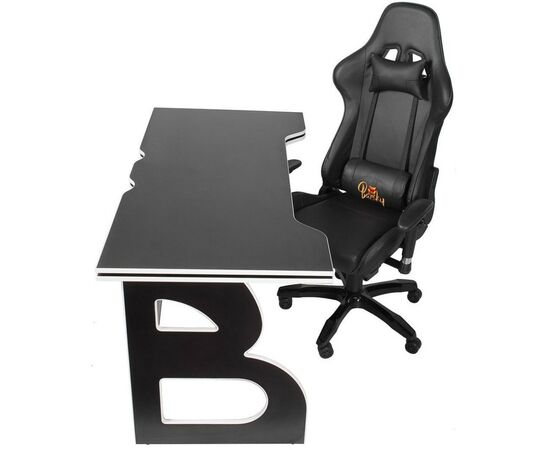 Комплект геймерской мебели Barsky Black/White (HG-06/SD-09), изображение 4 Комплект геймерской мебели Barsky Black/White (HG-06/SD-09), изображение 4