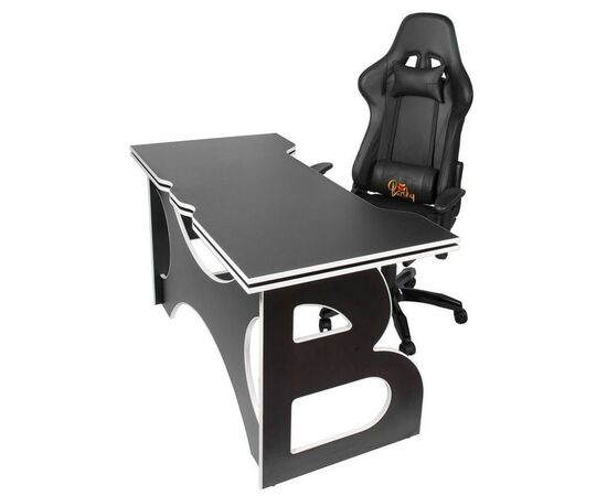 Комплект геймерской мебели Barsky Black/White (HG-06/SD-09), изображение 5 Комплект геймерской мебели Barsky Black/White (HG-06/SD-09), изображение 5