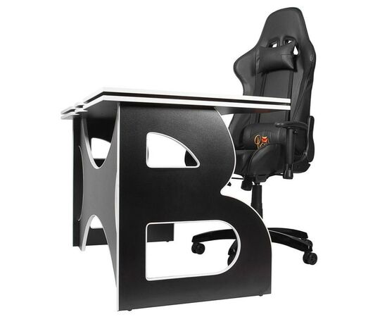 Комплект геймерской мебели Barsky Black/White (HG-06/SD-09), изображение 6 Комплект геймерской мебели Barsky Black/White (HG-06/SD-09), изображение 6
