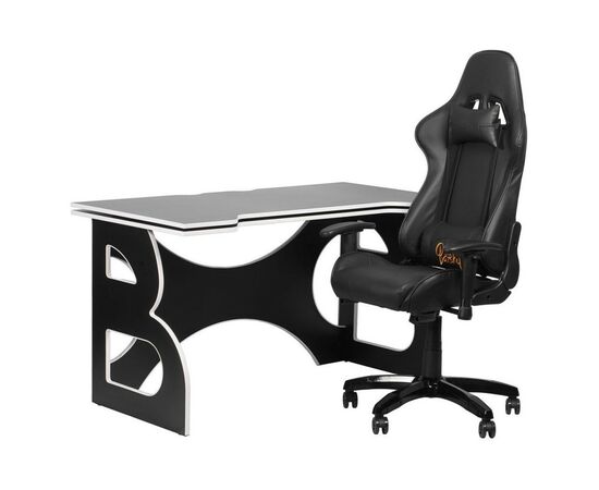 Комплект геймерських меблів Barsky Black/White (HG-06/SD-09)