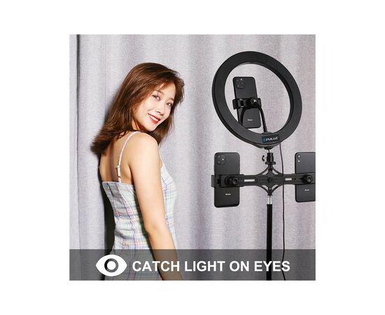 Набор блогера Puluz Ring USB LED lamp 10"+ tripod 1.1m (PKT3053B), изображение 6 Набор блогера Puluz Ring USB LED lamp 10"+ tripod 1.1m (PKT3053B), изображение 6