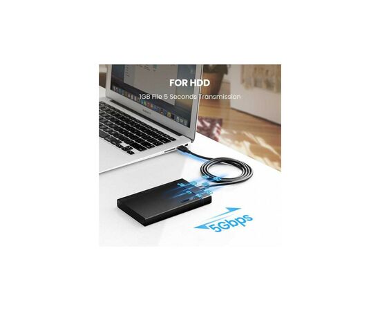 Дата кабель USB 3.0 AM to Type-C 1.0m US184 Black Ugreen (20882), изображение 3 Дата кабель USB 3.0 AM to Type-C 1.0m US184 Black Ugreen (20882), изображение 3