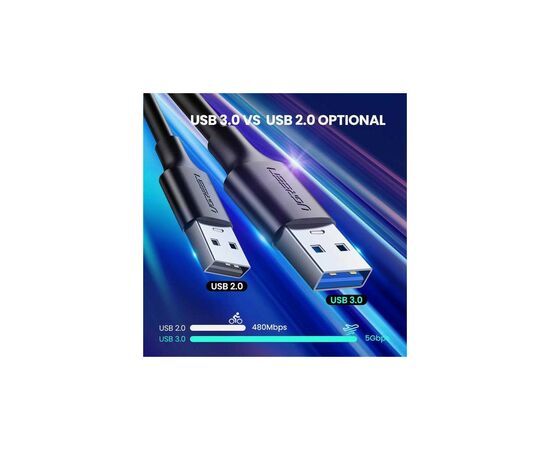 Дата кабель USB 3.0 AM to Type-C 1.0m US184 Black Ugreen (20882), изображение 4 Дата кабель USB 3.0 AM to Type-C 1.0m US184 Black Ugreen (20882), изображение 4