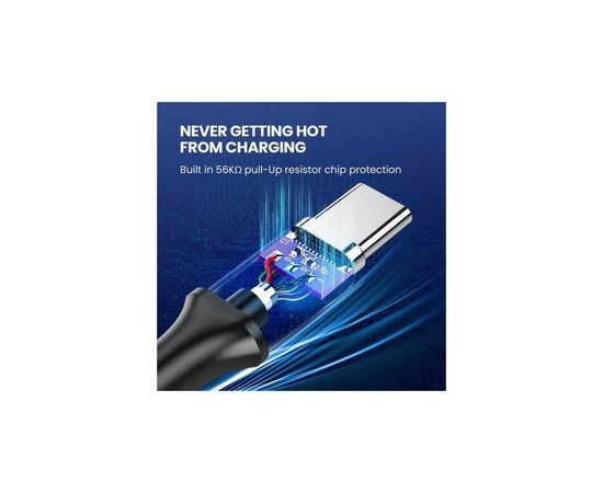 Дата кабель USB 3.0 AM to Type-C 1.0m US184 Black Ugreen (20882), изображение 6 Дата кабель USB 3.0 AM to Type-C 1.0m US184 Black Ugreen (20882), изображение 6