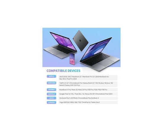 Дата кабель Type-C - Type-C 1.0m US261 3A Alum. Braid Gray\Black Ugreen (50150), изображение 4 Дата кабель Type-C - Type-C 1.0m US261 3A Alum. Braid Gray\Black Ugreen (50150), изображение 4