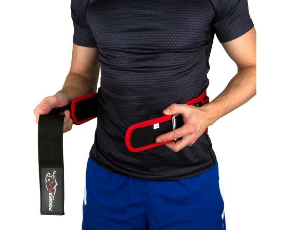 Атлетический пояс PowerPlay 5545 Black/Red L (PP_5545_L_Red), изображение 4 Атлетический пояс PowerPlay 5545 Black/Red L (PP_5545_L_Red), изображение 4